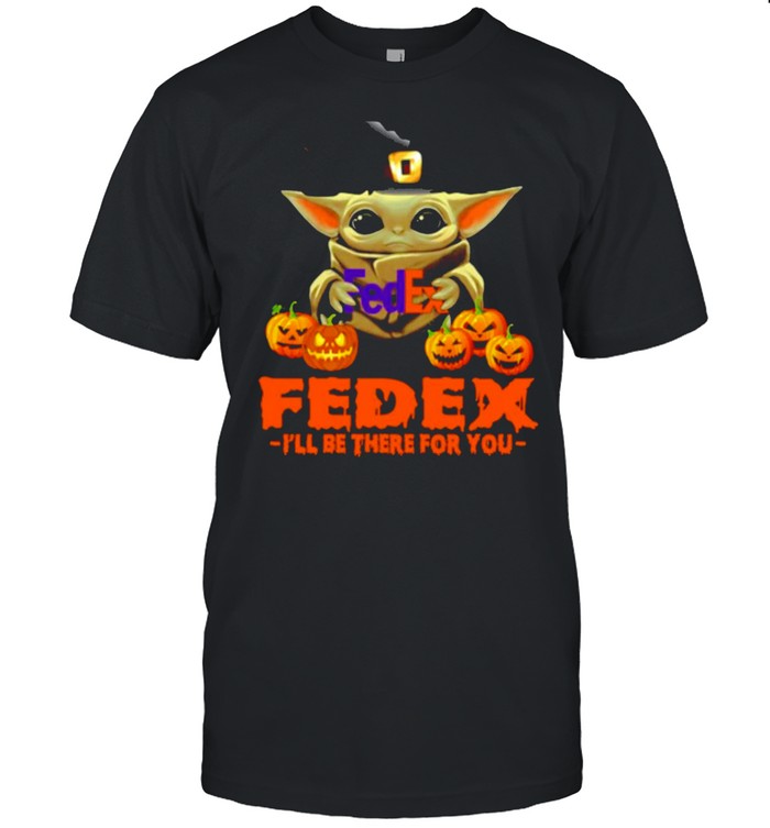 Baby Yoda hug Fedex I’ll Be There For You Halloween  Classic Men's T-shirt