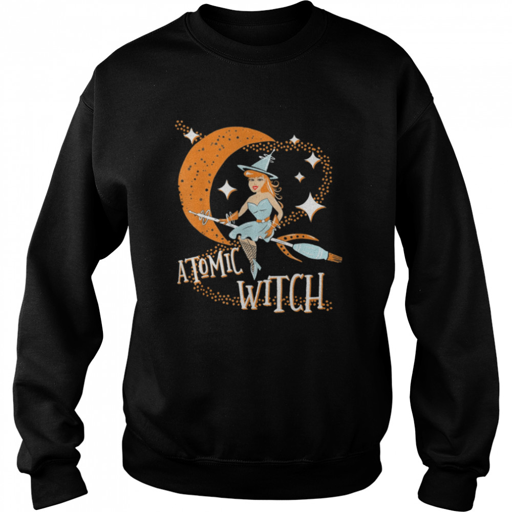Atomic Witch Pinup Girl Retro Vintage Sexy Halloween shirt Unisex Sweatshirt