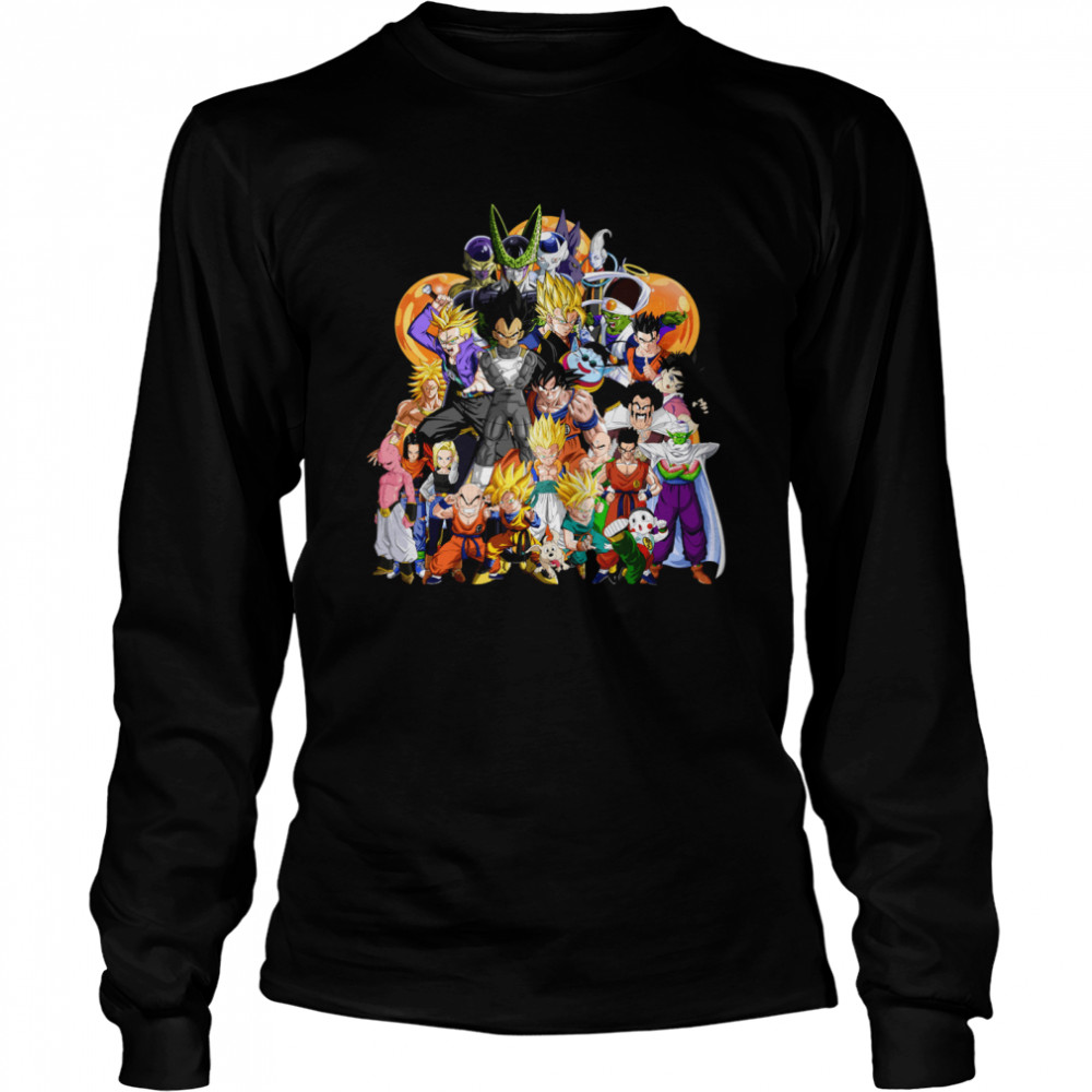 Dragon Ball Z Another Character Collage shirt Long Sleeved T-shirt