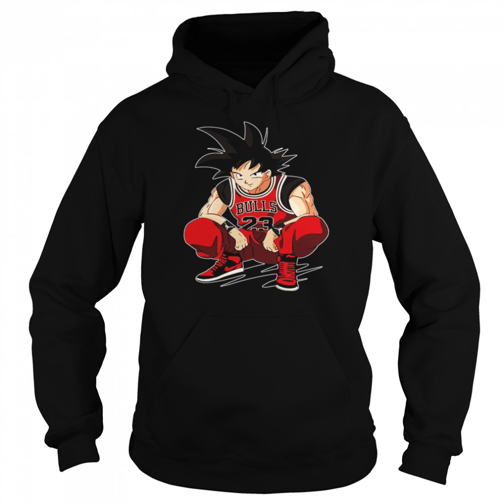 Dragon Ball Z Goku Wearing Jordans Art Oldskool shirt Unisex Hoodie