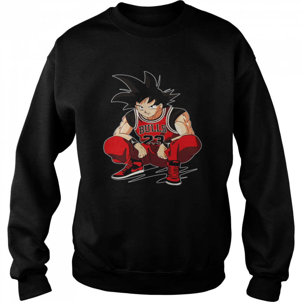 Dragon Ball Z Goku Wearing Jordans Art Oldskool shirt Unisex Sweatshirt