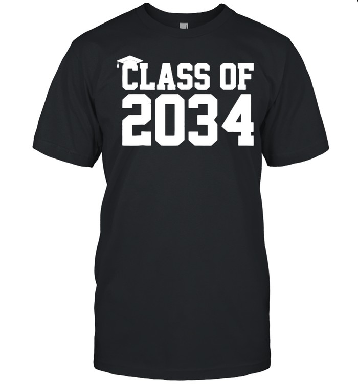 Class Of 2034 Grow With Me Graduation First Day Of School T-Shirt