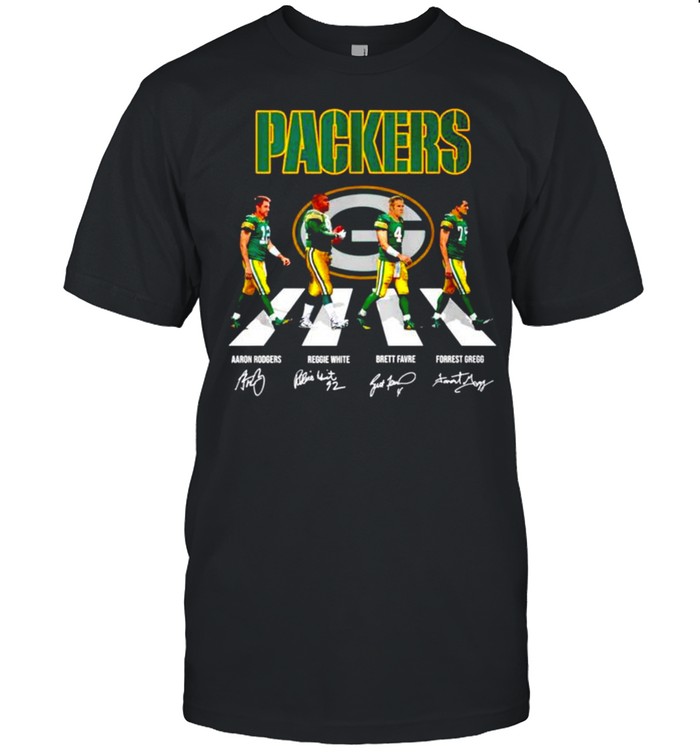 Green Bay Packers abbey road signatures T-shirt