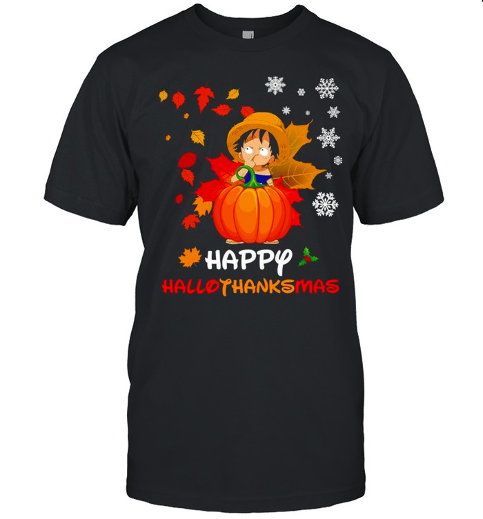 Luffy kid One Piece Happy Hallothanksmas shirt