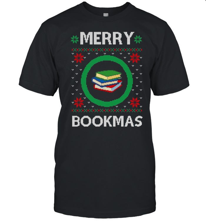 Merry Bookmas Christmas Jumper Avid Reader Ugly Book shirt Classic Men's T-shirt
