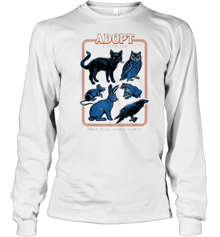 Adopt a familiar black magic animal rescue shirt Long Sleeved T-shirt