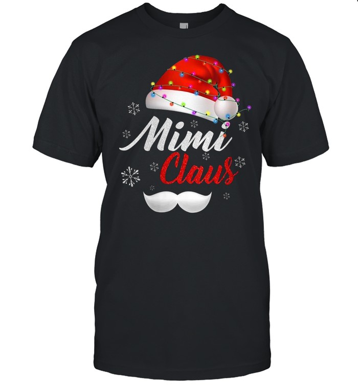 Mimi Santa Clause Hat Light Snow Christmas Pajamas Santa shirt