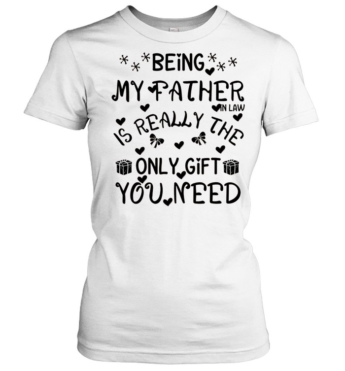 Christmas Being My Father In Law Christmas Family Pajamas shirt Classic Women's T-shirt