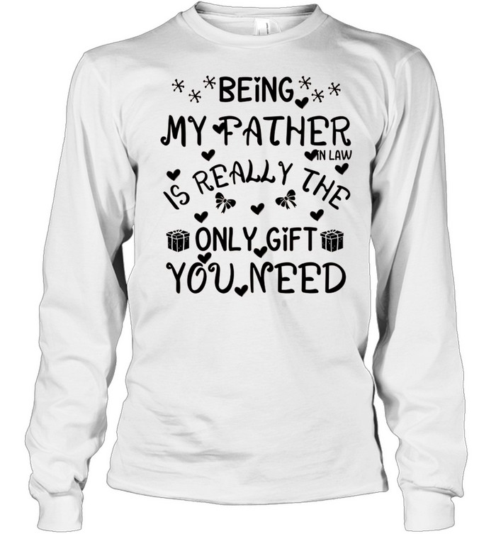 Christmas Being My Father In Law Christmas Family Pajamas shirt Long Sleeved T-shirt