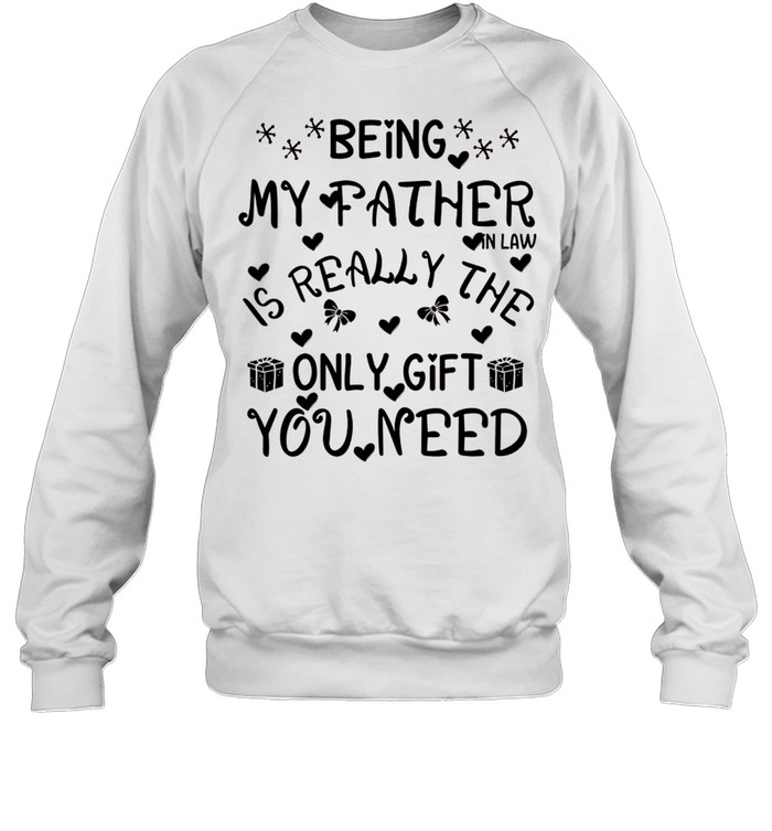 Christmas Being My Father In Law Christmas Family Pajamas shirt Unisex Sweatshirt