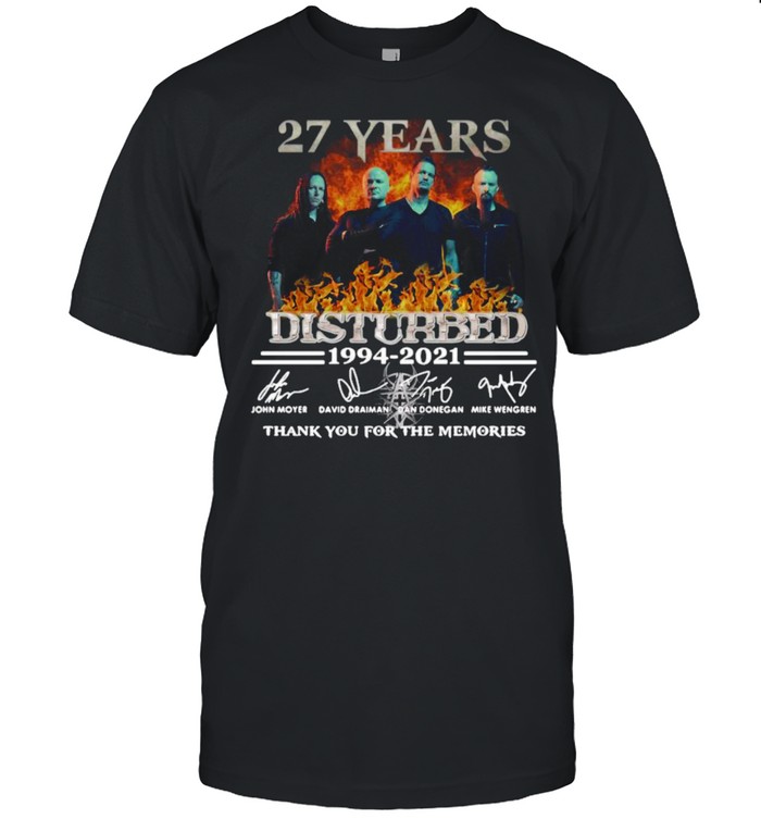 27 years Disturbed 1994-2021 thank you for the memories signatures shirt Classic Men's T-shirt