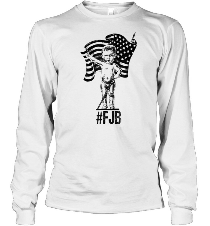 Baby FJB Pro America USA Distressed Flag F Biden FJB  Long Sleeved T-shirt