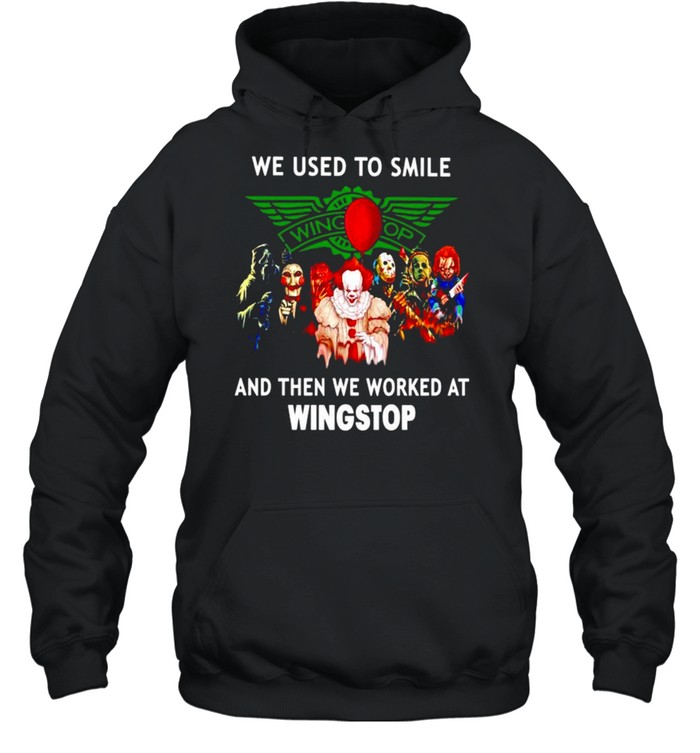 Horror Halloween we used to smile and then we worked at Wingstop shirt Unisex Hoodie