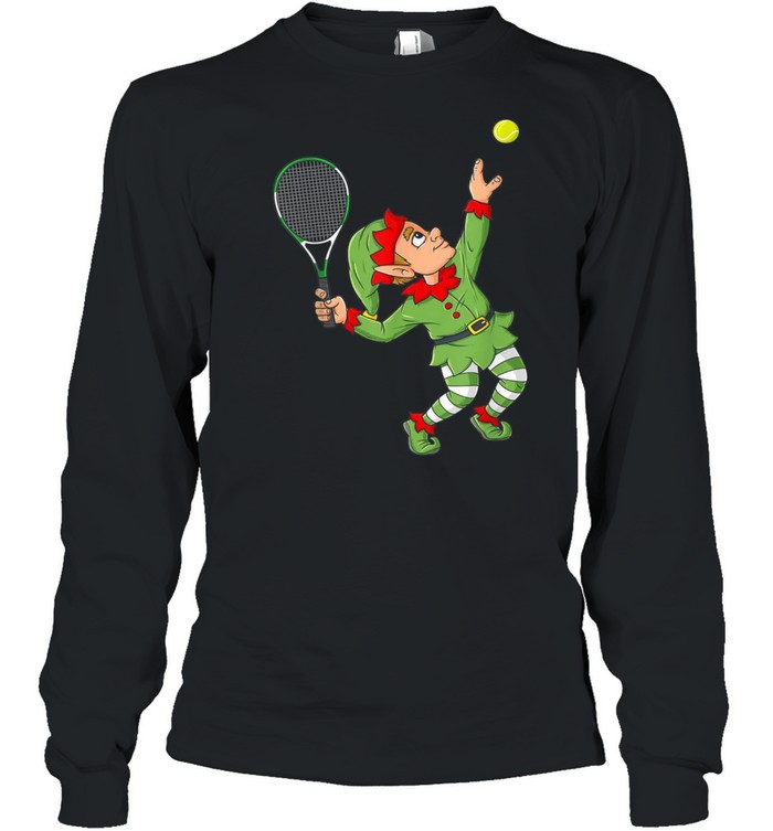 Christmas Elf Tennis Boys Girlsns Xmas shirt Long Sleeved T-shirt