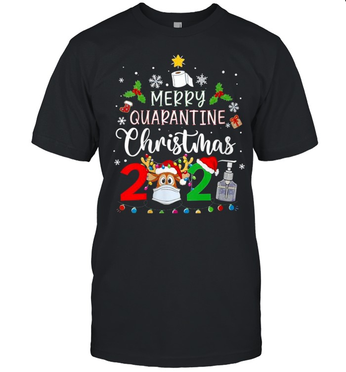 Merry Quarantine Christmas 2021 Reindeer Boys Xmas shirt Classic Men's T-shirt