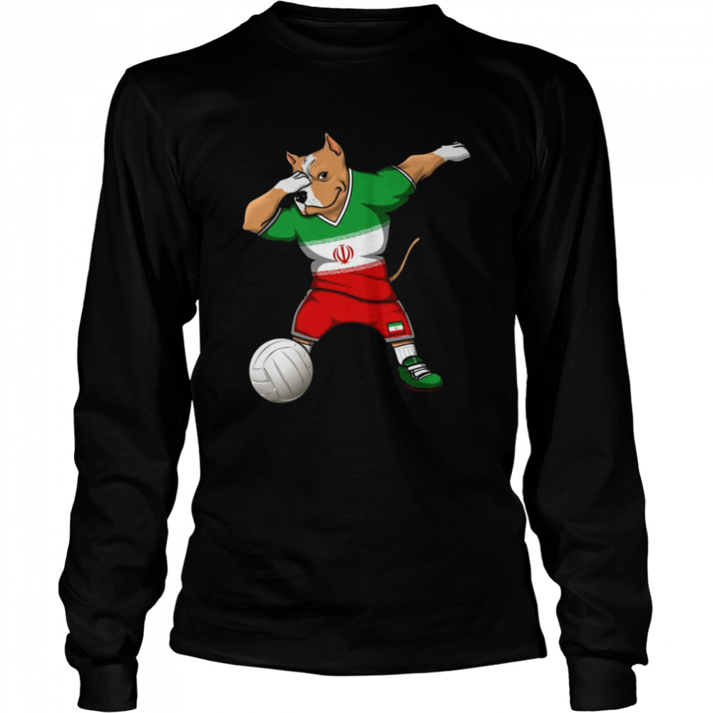 Dabbing Pit Bull Iran Volleyball Fans Jersey Iranian Sport shirt Long Sleeved T-shirt