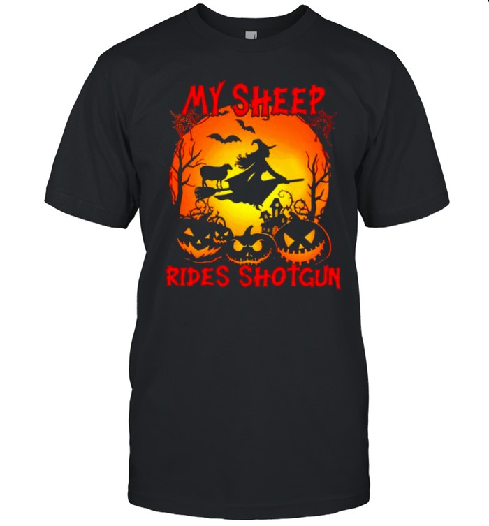 Witch my sheep rides shotgun Halloween shirt Classic Men's T-shirt