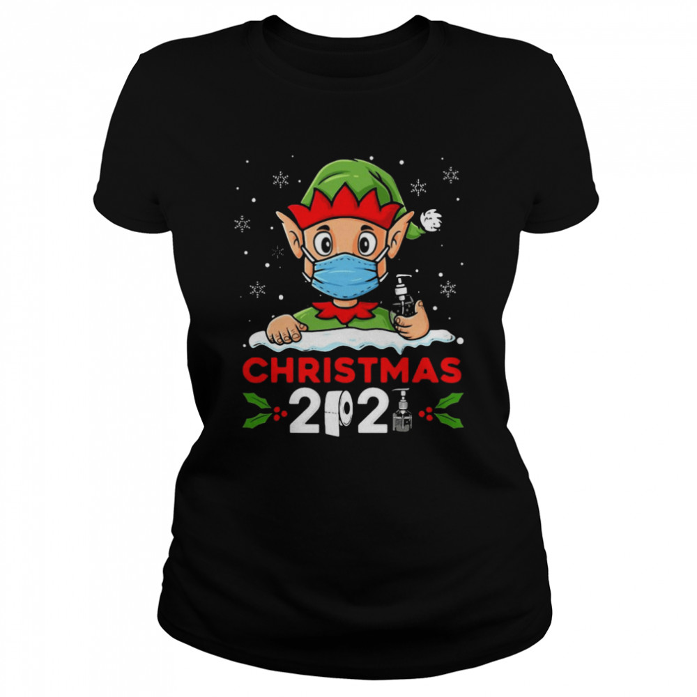 Christmas Elf 2021 Funny Family Xmas T-shirt Classic Women's T-shirt