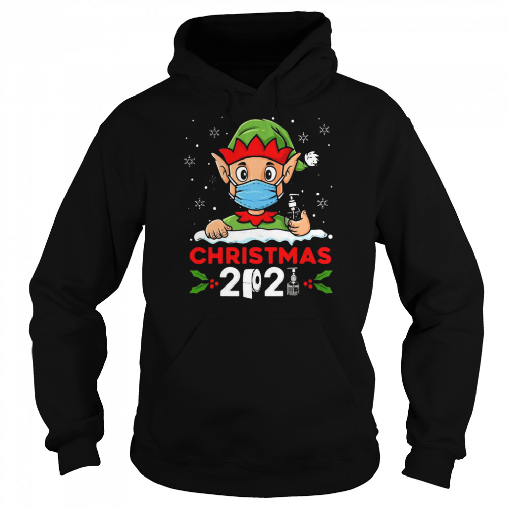 Christmas Elf 2021 Funny Family Xmas T-shirt Unisex Hoodie