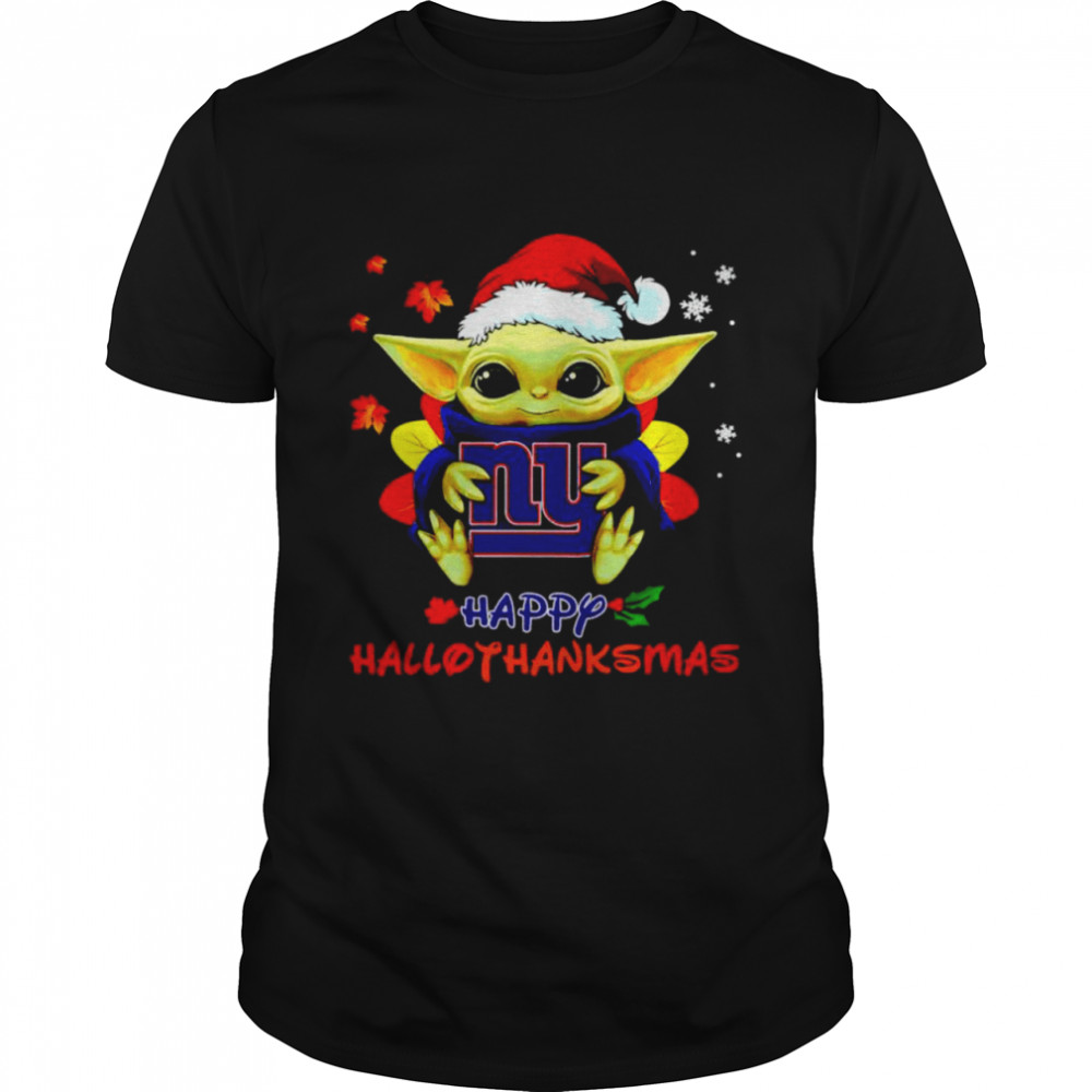 Baby Yoda Giants happy Hallothanksmas shirt Classic Men's T-shirt