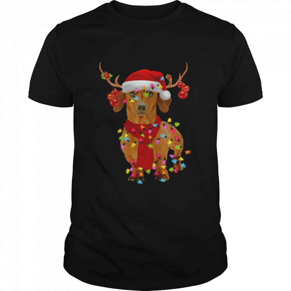 Dachshund Christmas dog shirt Classic Men's T-shirt