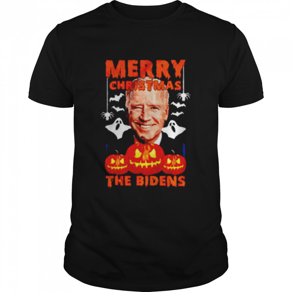 Premium halloween merry Christmas the Bidens shirt
