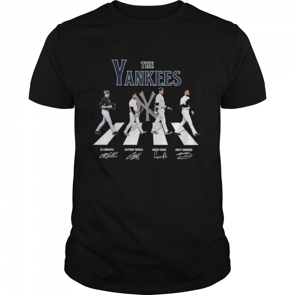 The Yankees DJ lemahieu Gleyber Torres Aaron Judge Brett gardner abbey road signatures shirt Classic Men's T-shirt