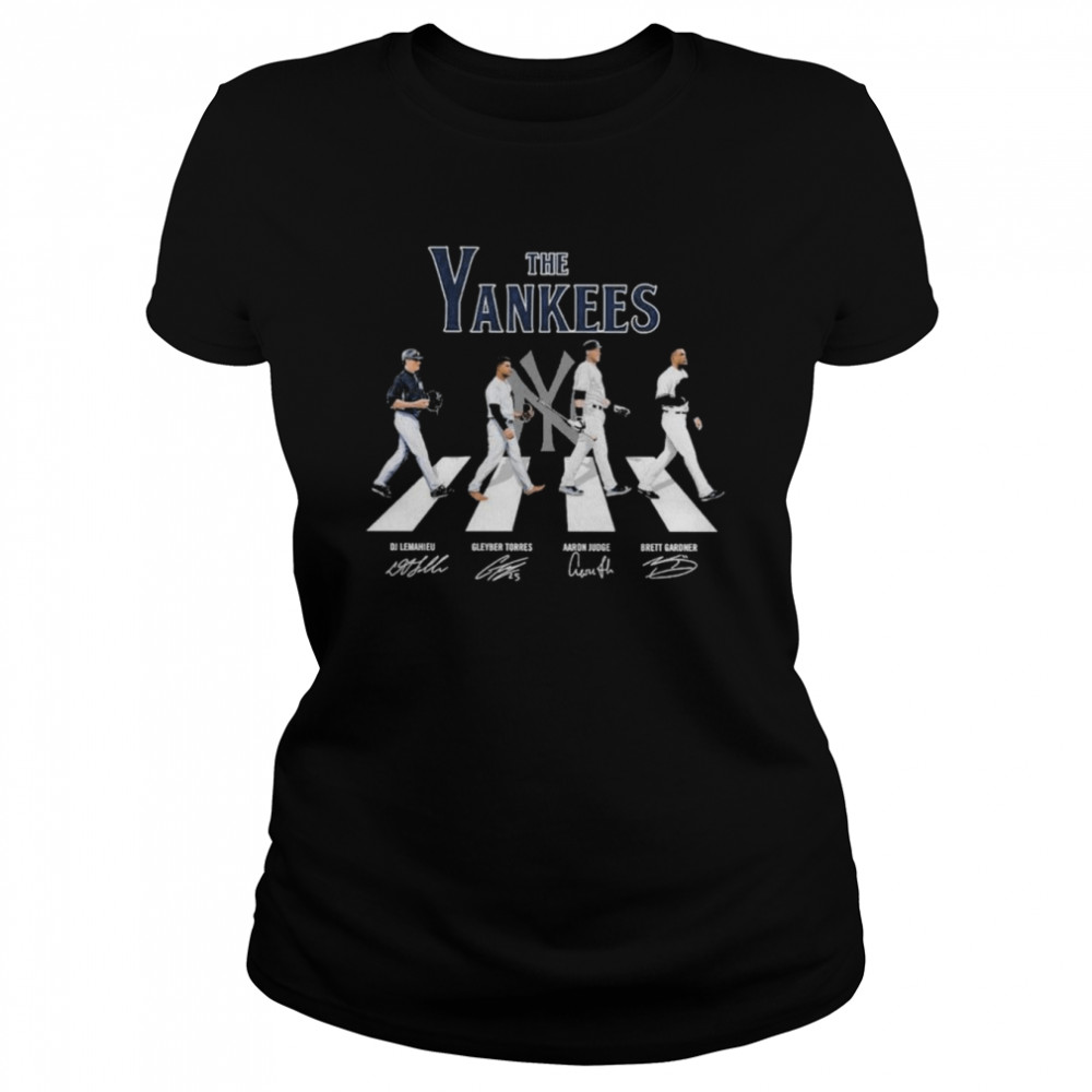 The Yankees DJ lemahieu Gleyber Torres Aaron Judge Brett gardner abbey road signatures shirt Classic Women's T-shirt