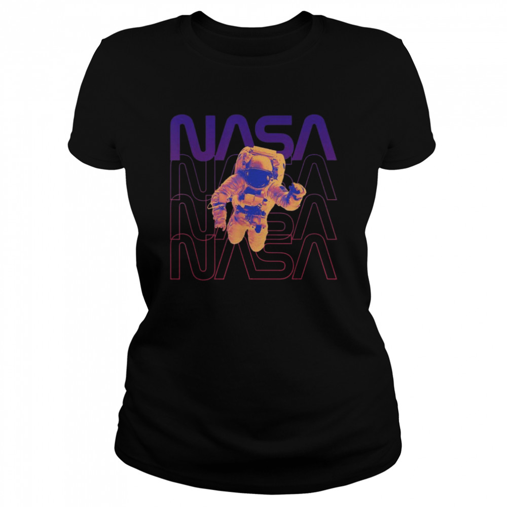Floating in space NASA occupy Mars Astronaut in space  Classic Women's T-shirt