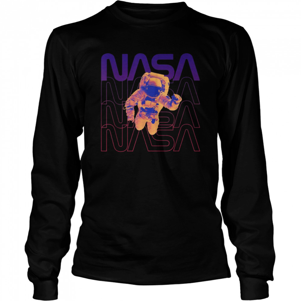 Floating in space NASA occupy Mars Astronaut in space  Long Sleeved T-shirt