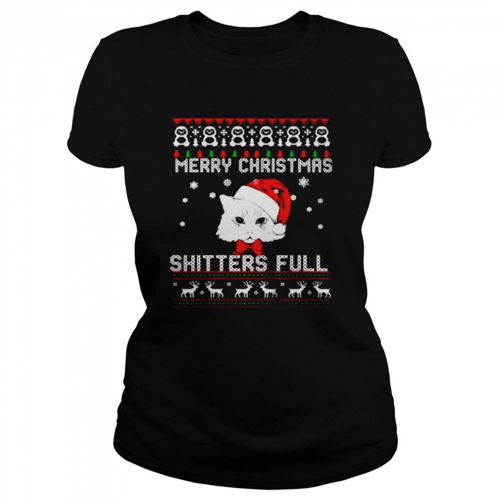 Cat Merry Christmas Shitters Full Christmas T-shirt Classic Women's T-shirt