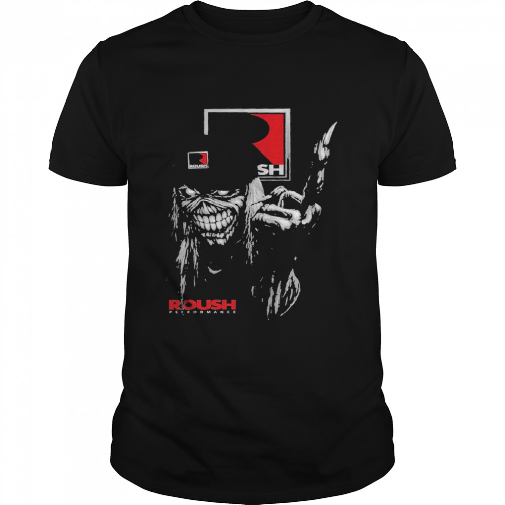 Iron maiden skull roush performance logo shirt