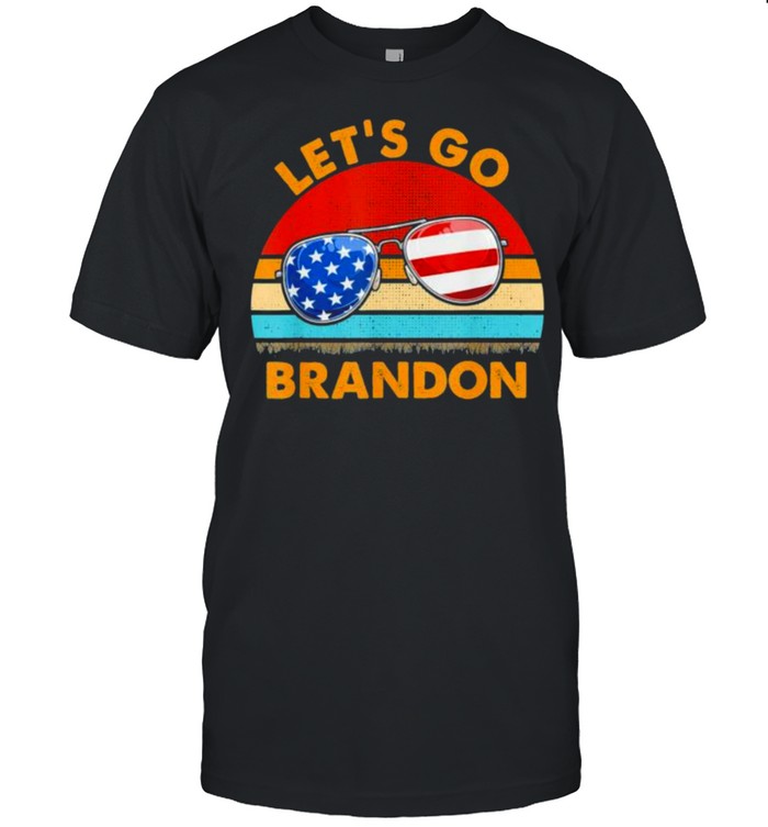 Let’s Go Brandon Chant US Flag Sunglass T-Shirt