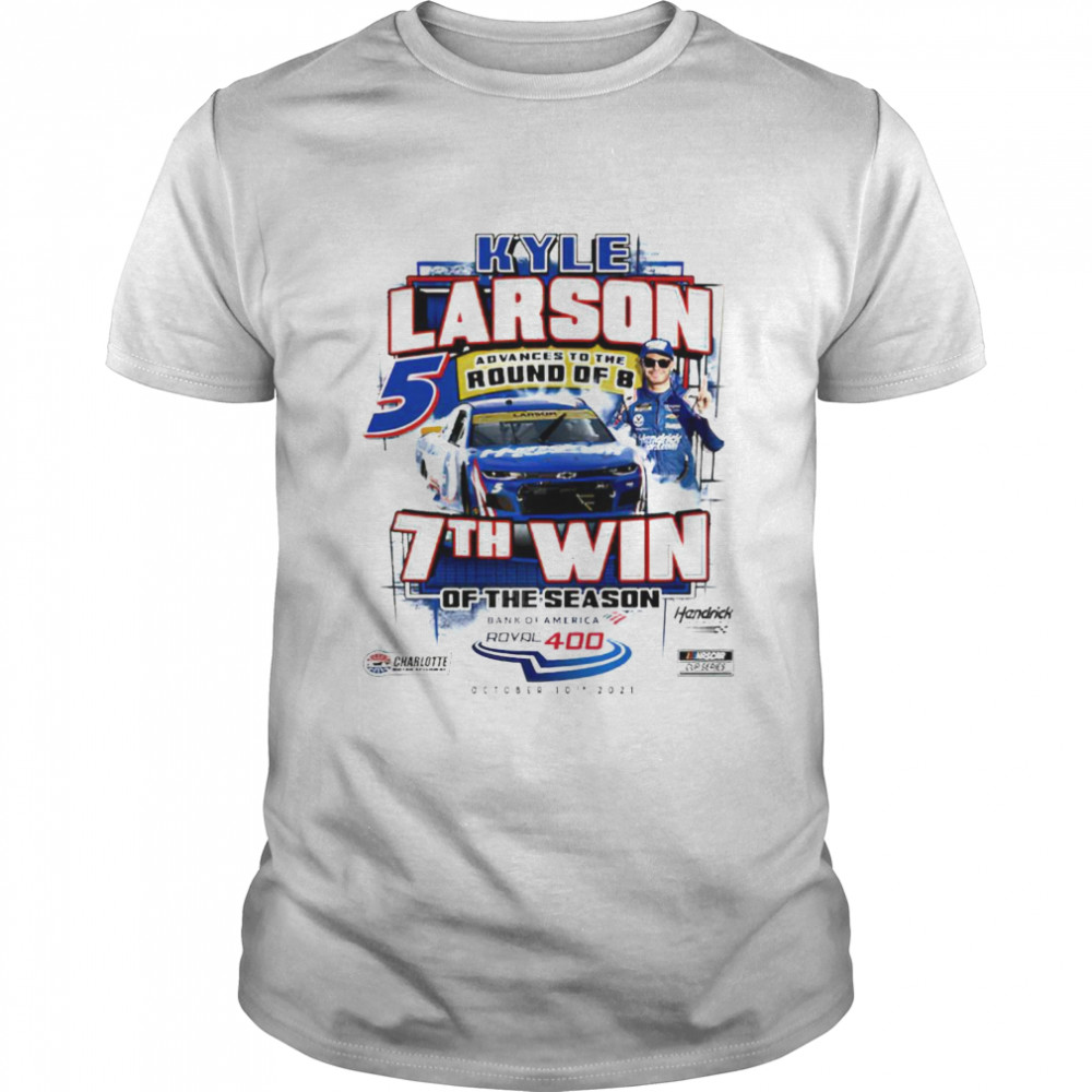 Kyle Larson Checkered Flag 2021 Bank of America Roval 400 Race Winner T-shirt Classic Men's T-shirt