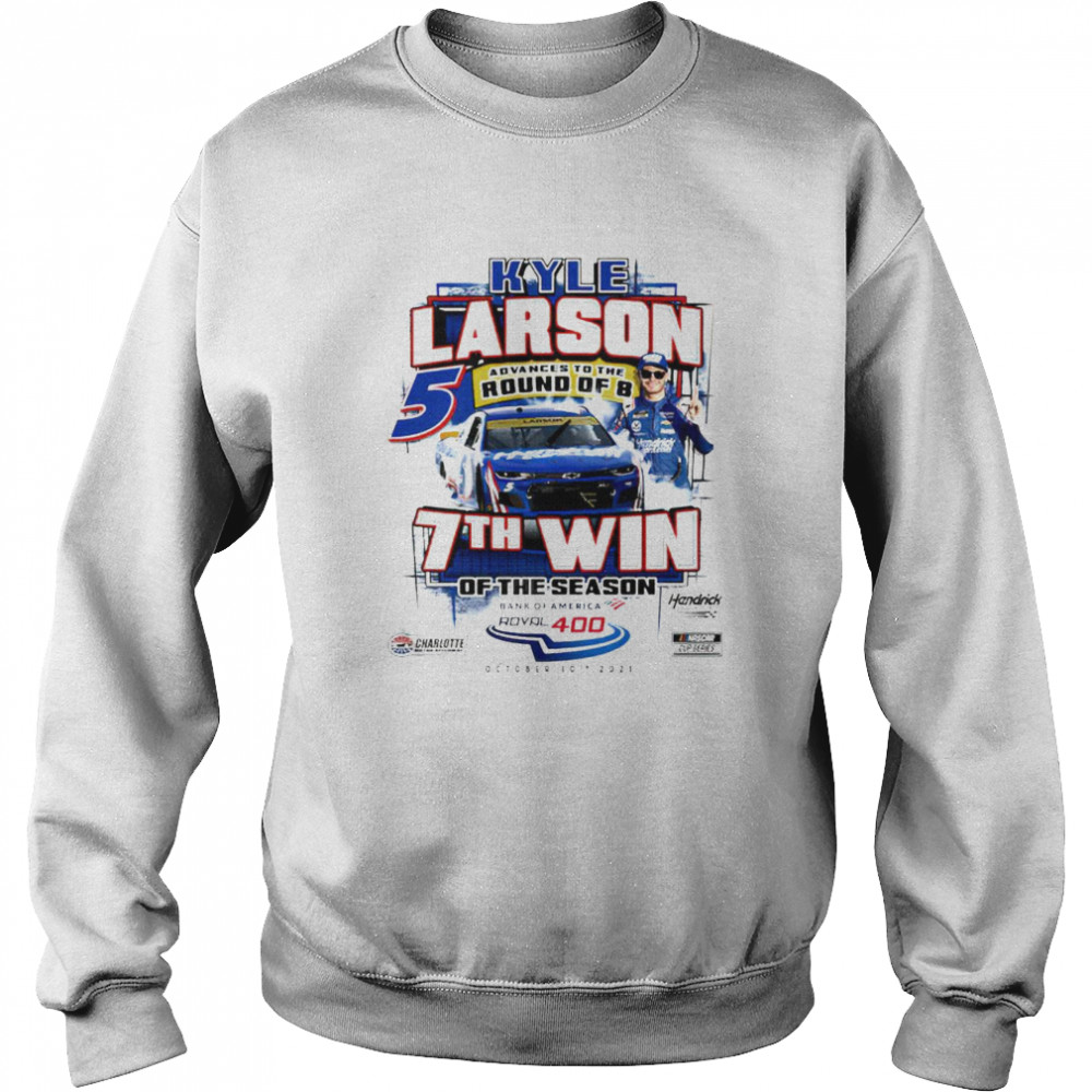 Kyle Larson Checkered Flag 2021 Bank of America Roval 400 Race Winner T-shirt Unisex Sweatshirt
