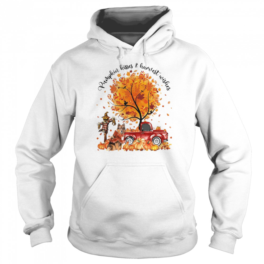 Eurasier Pumpkin Kisses And Harvest Wishes Halloween T-shirt Unisex Hoodie