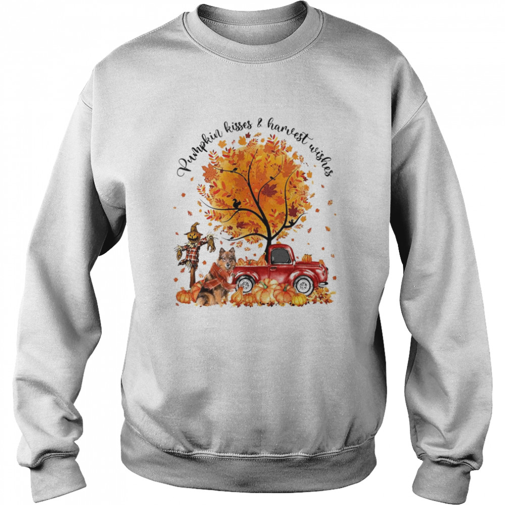 Eurasier Pumpkin Kisses And Harvest Wishes Halloween T-shirt Unisex Sweatshirt