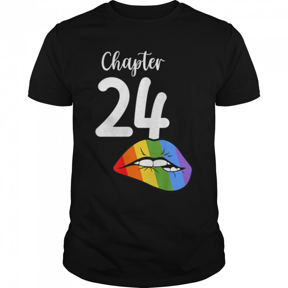 LGBT sexy lips rainbow chapter 24 Birthday celebration T-Shirt B09JZW55BQ