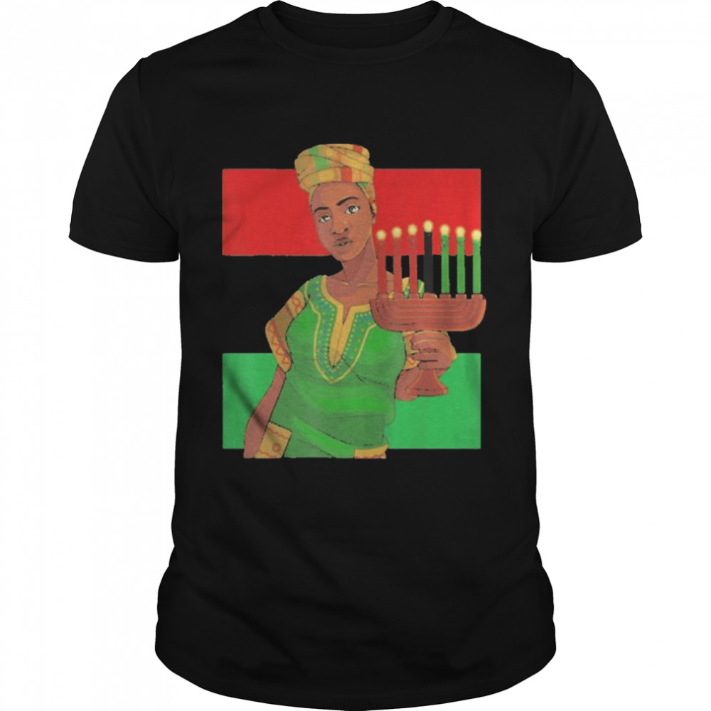 Happy Kwanzaa Kinara Candles Pan African Family Pride shirt