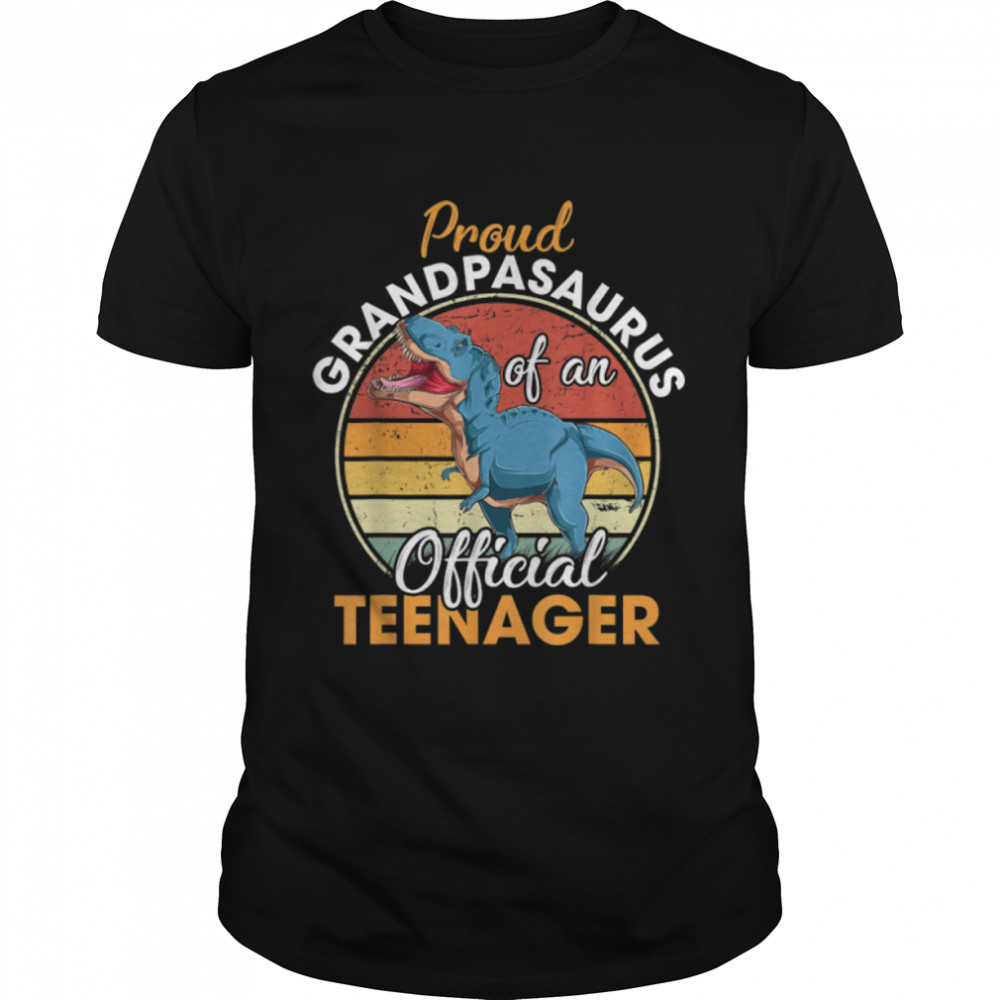 Proud Grandpasaurus Official Teenager 13th Birthday Dinosaur T-Shirt B09JW24X6T