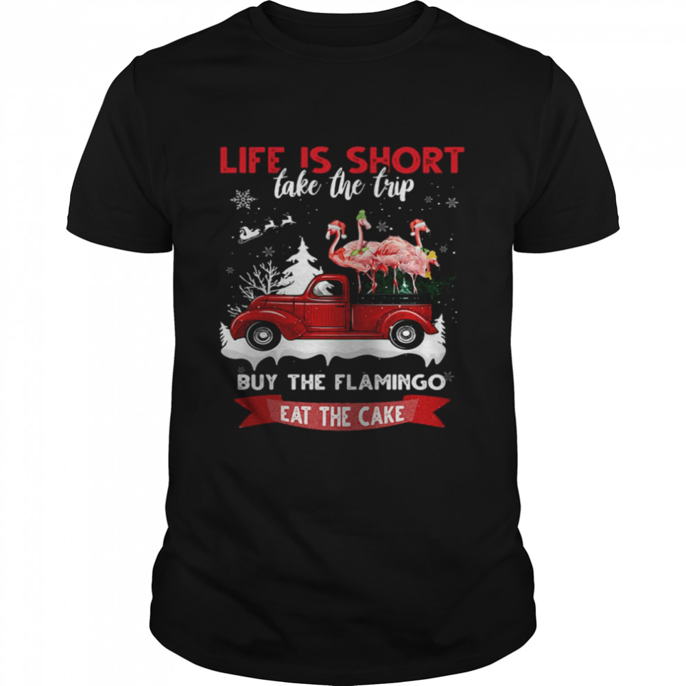 Life Is Short Take The Trip Buy The Flamingo Eat The Cake Sweater T-shirt