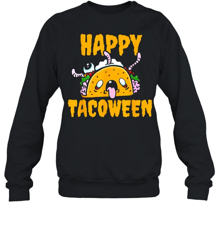 Happy Tacoween Zombie Taco Halloween Costume Taco  Unisex Sweatshirt