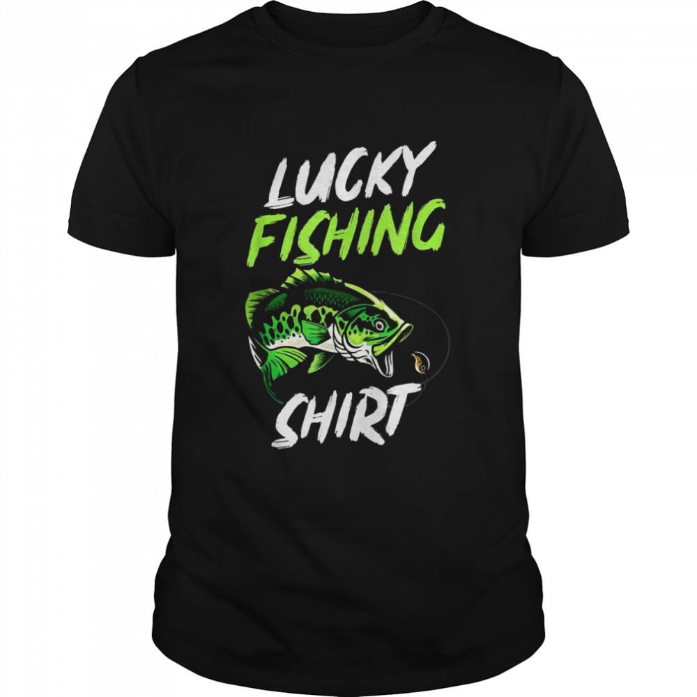 Lucky Fishing  Bass Fishing Fisherman  Classic Men's T-shirt
