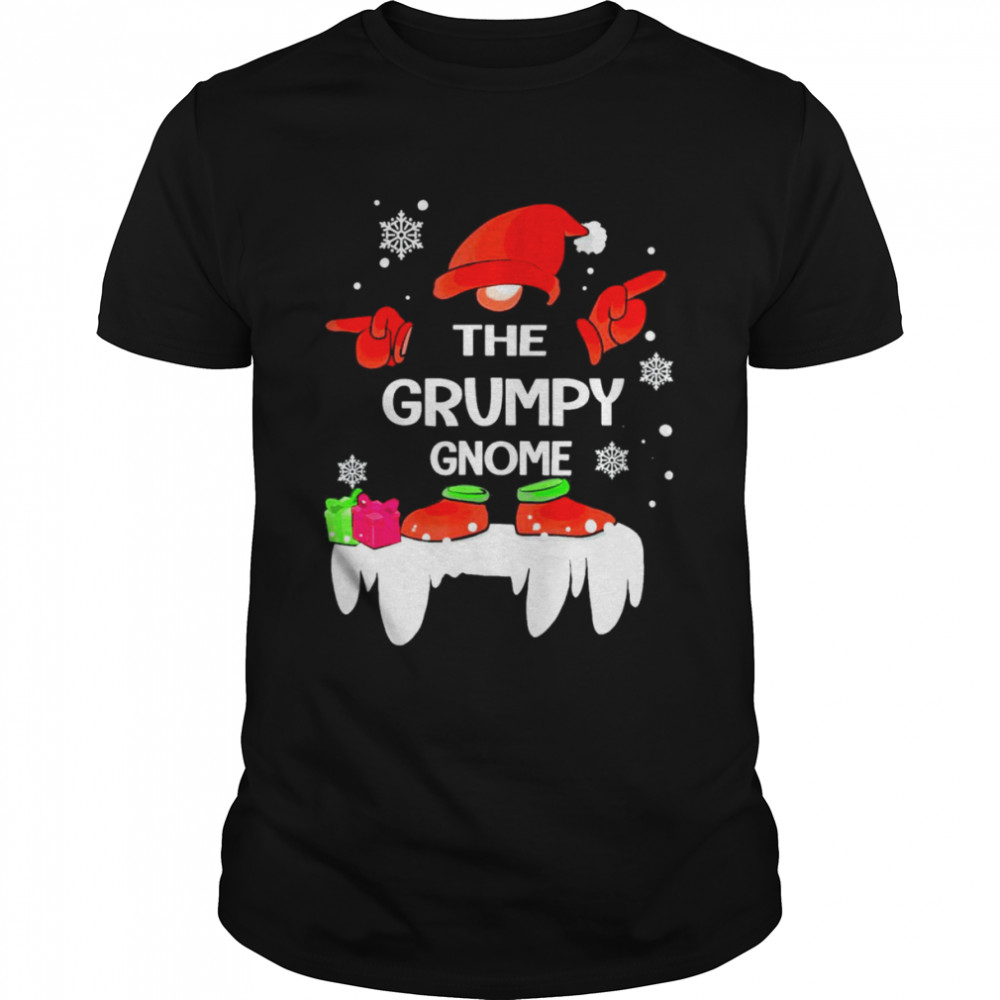 Grumpy gnome buffalo plaid matching family christmas pajama shirt Classic Men's T-shirt
