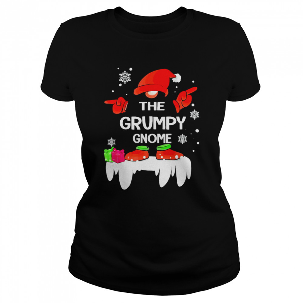 Grumpy gnome buffalo plaid matching family christmas pajama shirt Classic Women's T-shirt