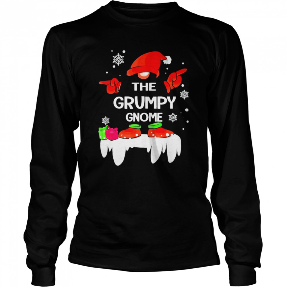 Grumpy gnome buffalo plaid matching family christmas pajama shirt Long Sleeved T-shirt