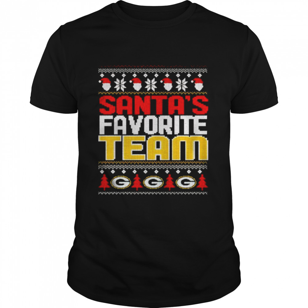 green Bay Packers Santa’s favorite team Christmas shirt