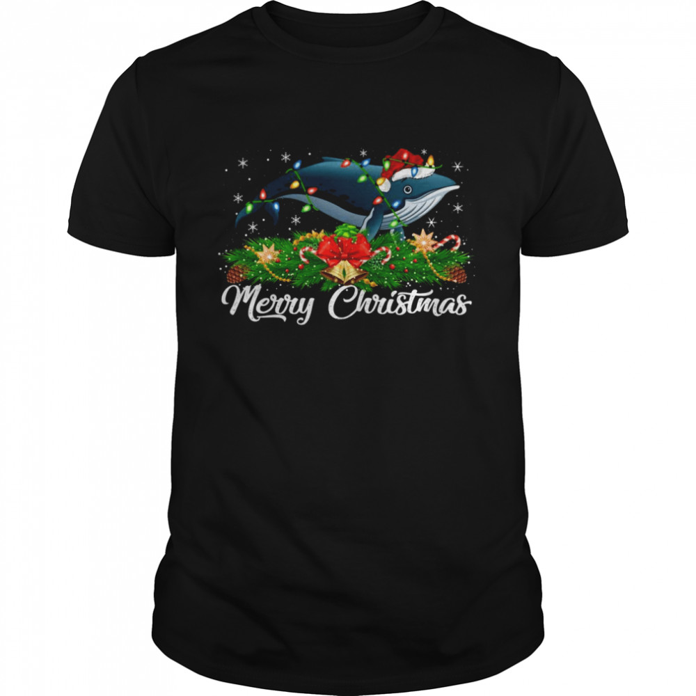 Sperm Whale Matching Santa Hat Sperm Whale Christmas Shirt