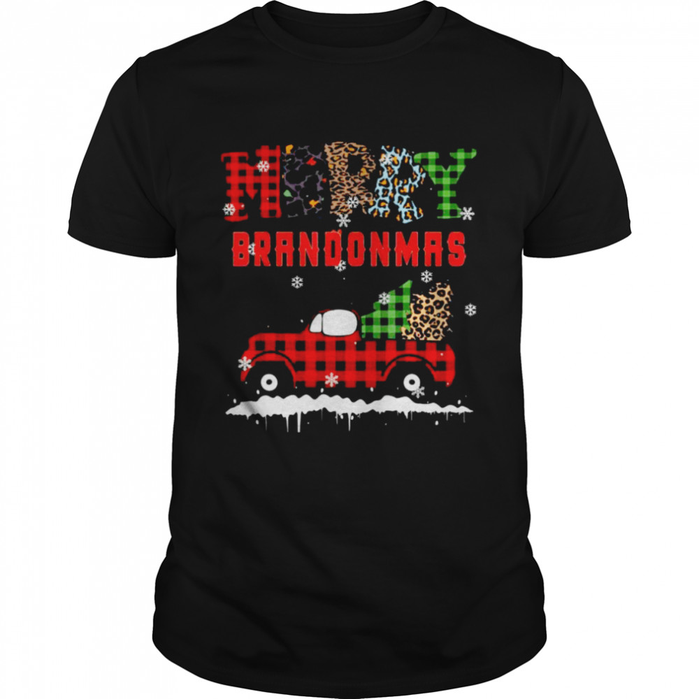 Merry Brandonmas Brandon Christmas Anti Joe Biden Xmas Leopard Sweatshirt