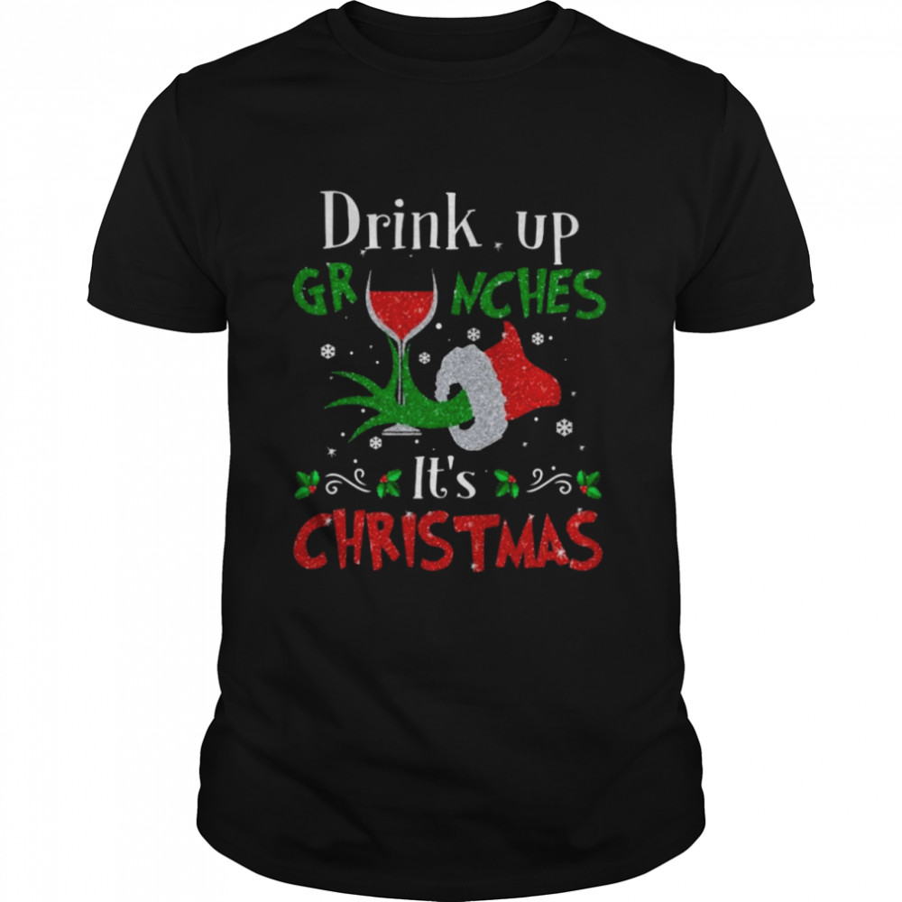 The Grinch hand drink grinches it’s Christmas shirt Classic Men's T-shirt